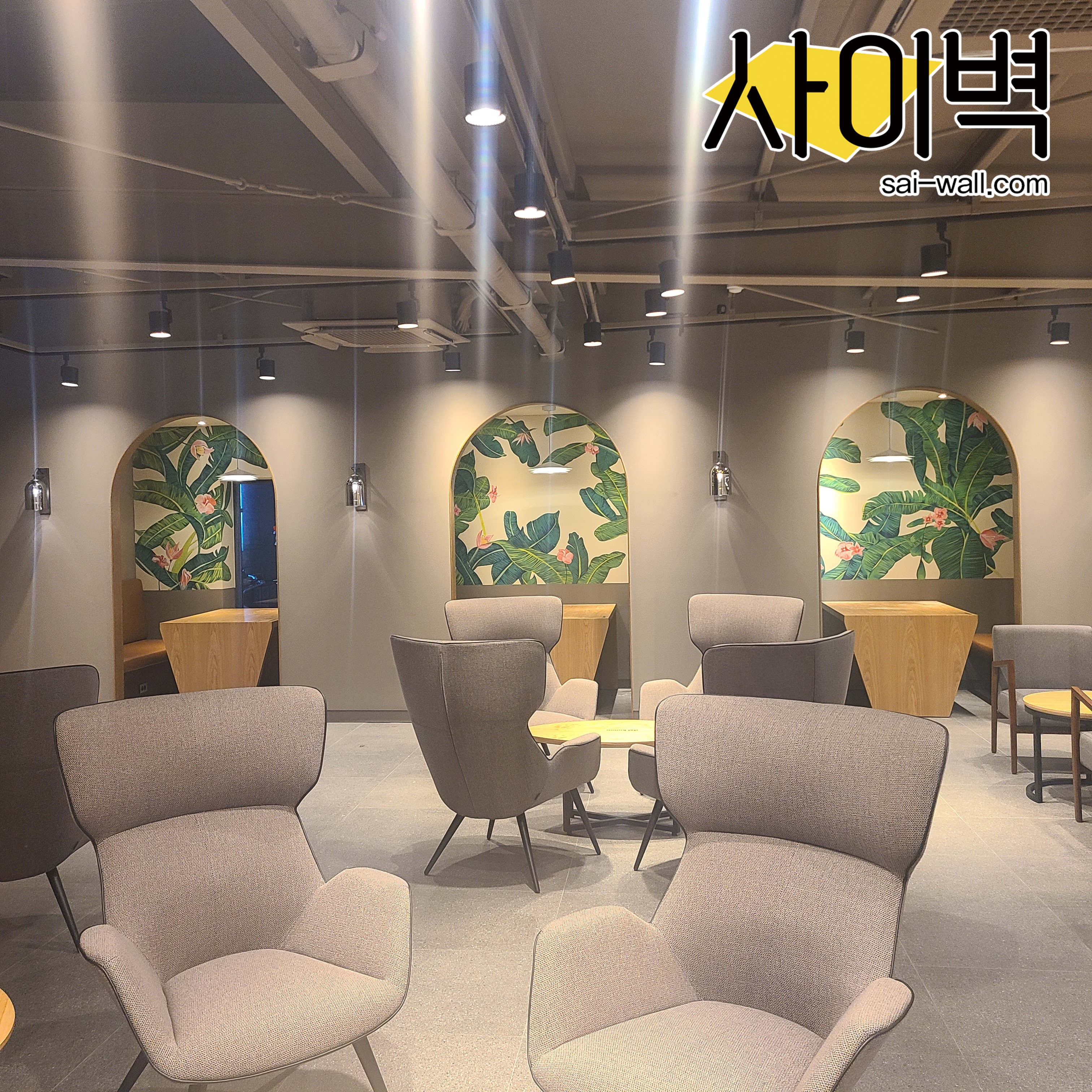 달콤커피 광주쌍령점 벽화 시공 사진 9